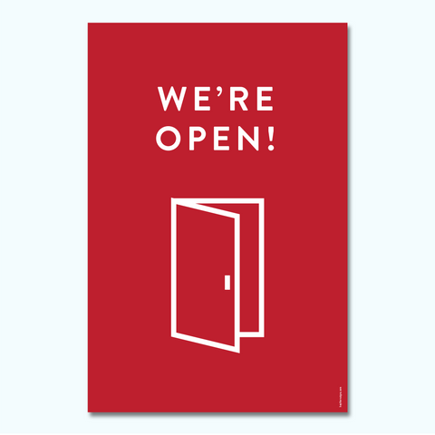 Hey There - Modern We're Open