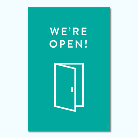 Hey There - Modern We're Open
