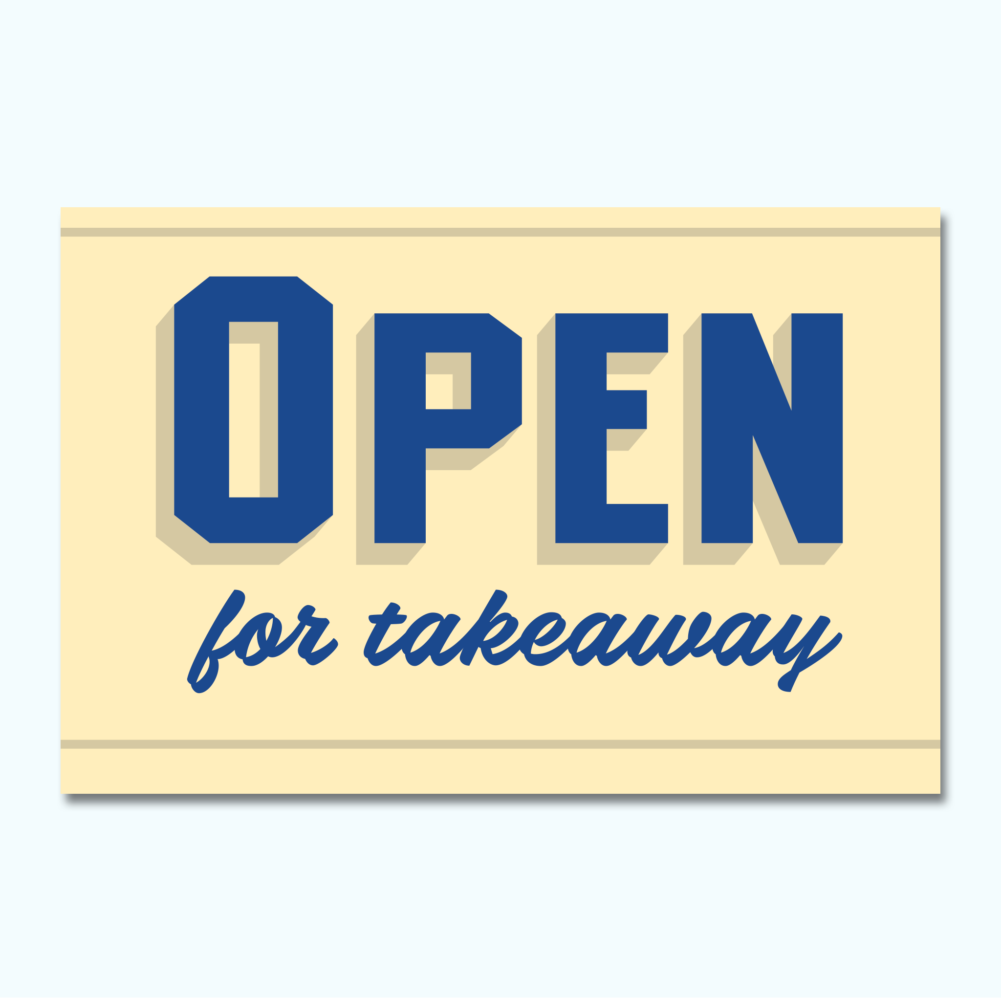 Top Notch Signs - Open for Takeaway