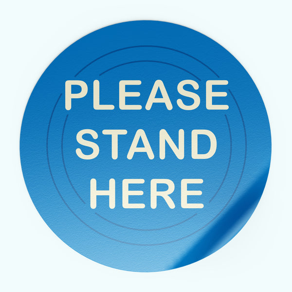 Please Stand Here Floor Decal