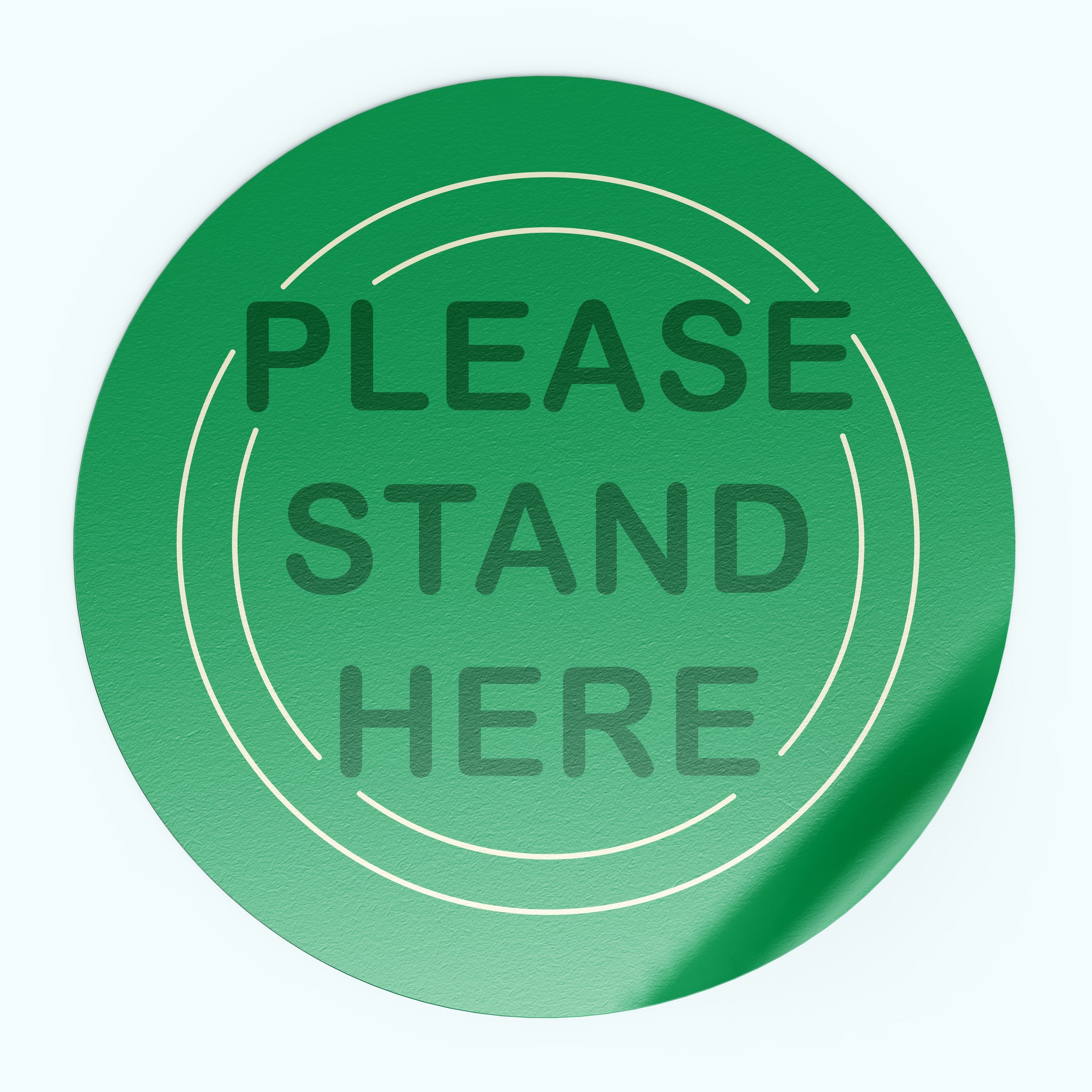 Please Stand Here Floor Decal