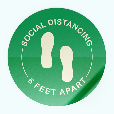 Social Distancing 6 Feet Apart Floor Decal